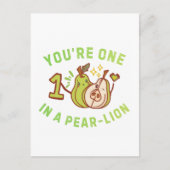 You're One In A Pear-Lion Pear Pun Briefkaart (Voorkant)