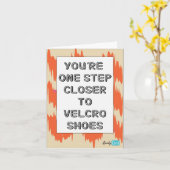 You're one step closer to Velcro shoes - birthday Kaart (Gele Bloem)