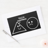 You're Pointless Geometric Shapes Funny Humor Rechthoekige Sticker (Envelop)