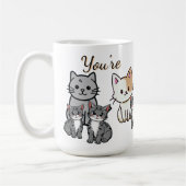 You're Purr-fect Animated Cat and Hearts  Koffiemok (Links)