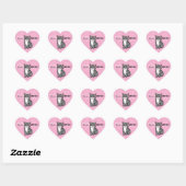 You're Purr-fect Animated Cat and Hearts Pink Hart Sticker (Vel)