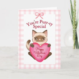 You're Purr-ty Special Kitty Cat Valentine's Day Kaart