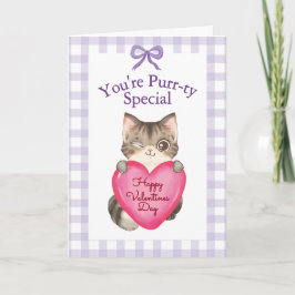 You're Purr-ty Special Kitty Cat Valentine's Day Kaart