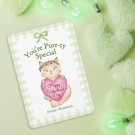You're Purr-ty Special Kitty Cat Valentine's Day N Notitiekaartje