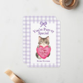 You're Purr-ty Special Kitty Cat Valentine's Day Notitiekaartje (Voorkant / Achterkant in situ)