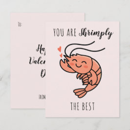 You're Shrimply The Best Cute Kids Valentine's Day Notitiekaartje