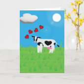 You're Simply MOO-velous Folded Greeting Card Kaart (Gele Bloem)