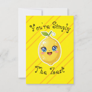 You're Simply The Zest Food Pun Thank You Card Bedankkaart