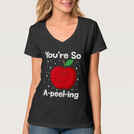 You're So A-peel-ing Fruit Cute Fruit Eater Basket T-shirt (Voorkant)