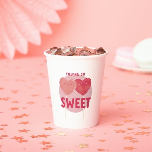 You're So Sweet Lollipop - Valentijn Papieren beke Papieren Bekers (Insitu)
