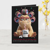 You're stronger than my Morning Coffee, Funny  Kaart (Gele Bloem)