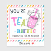 You're Tea-riffic | Cute Tea Pun Gift Idea Sticker (Vel)