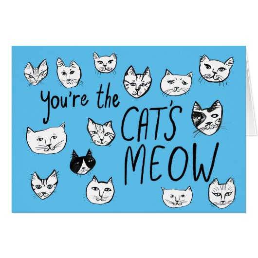 YOU'RE THE CAT'S MEOW Cute Kittens Love Blue (Voorkant Horizontaal)