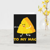 You're The Cheese To My Mac Funny Matching Couples Kaart (Gele Bloem)