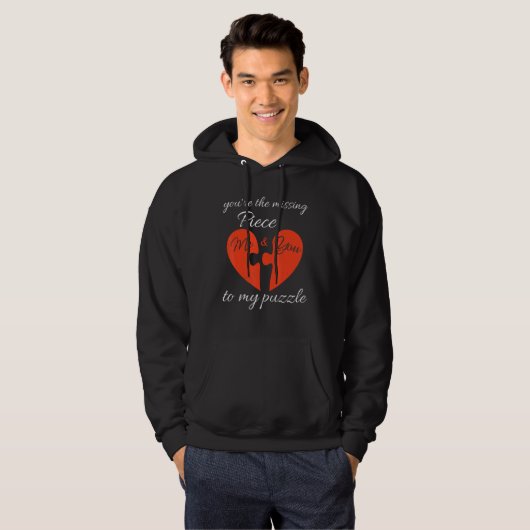 You're The Missing Piece To My Puzzle Valentines D Hoodie (Voorkant volledig)
