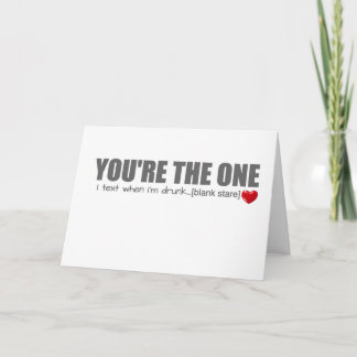 You're The One Valentines Day Card Feestdagen Kaart