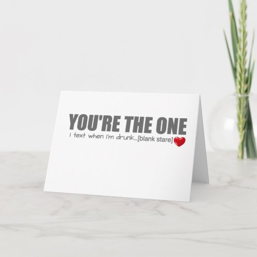 You're The One Valentines Day Card Feestdagen Kaart (Voorkant)