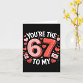 You're The Six To My Seven 67 Funny Valentines Day Kaart (Gele Bloem)