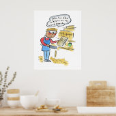 You're the walnut on my woodbench poster (Keuken)