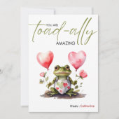 You're Toad-ally Amazing | Fun Valentines Day Feestdagenkaart (Voorkant)