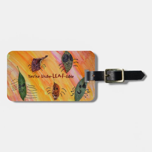 You're UnbeLEAFable - Kinder kunst voor CHOC Bagagelabel (Voorkant horizontaal)