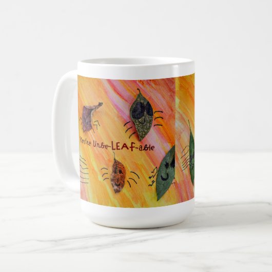 You're UnbeLEAFable - Kinder kunst voor CHOC Koffiemok (Voorkant links)