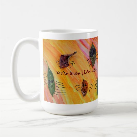 You're UnbeLEAFable - Kinder kunst voor CHOC Koffiemok (Links)