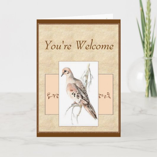 You're Welcome Mourning Dove, Turtle Dove Kaart (Voorkant)