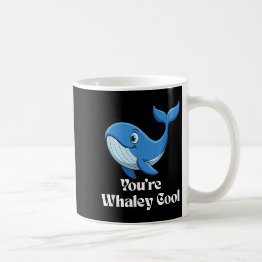 You're Whaley Cool Whale Men Women Kids  Koffiemok (Rechts)