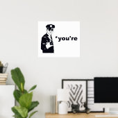 You're Your Grammar Police Poster (Thuiskantoor)