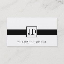 YourJobTitle Black Ribbon Pendant Match Letterhead Visitekaartje