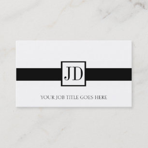 YourJobTitle Black Ribbon Pendant Match Letterhead Visitekaartje