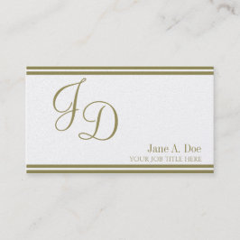 YourJobTitle Fancy Gold Lettering/Script/Stripes Visitekaartje