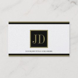 YourJobTitle Golden Blk/Gold Square-monogram Visitekaartje