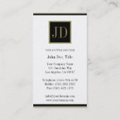 YourJobTitle Golden Blk/Gold Square-monogram Visitekaartje (Achterkant)