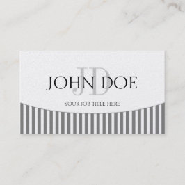 YourJobTitle - Gray Stripes/Platinum Paper Visitekaartje