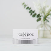 YourJobTitle - Gray Stripes/Platinum Paper Visitekaartje (Staand voorkant)