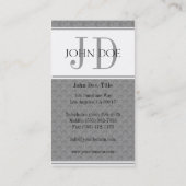 YourJobTitle Monogram Blue Marble Classic White Visitekaartje (Achterkant)