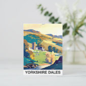 Yourkshire Dales landscape, vintage trip Briefkaart (Staand voorkant)