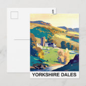 Yourkshire Dales landscape, vintage trip Briefkaart (Voorkant / Achterkant)
