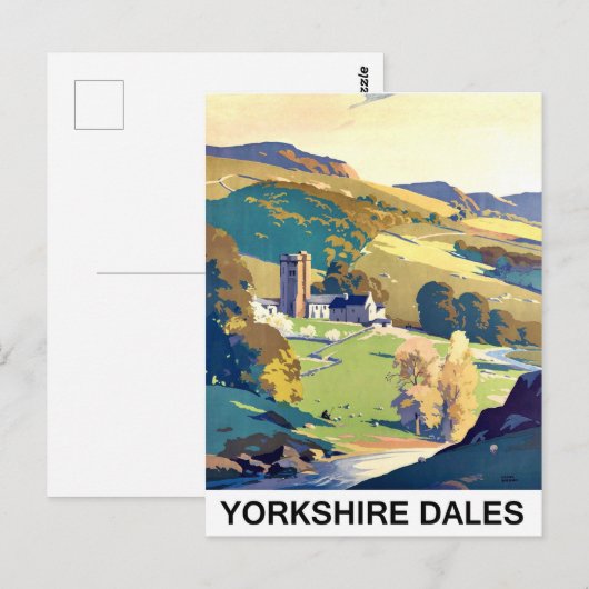 Yourkshire Dales landscape, vintage trip Briefkaart (Voorkant / Achterkant)
