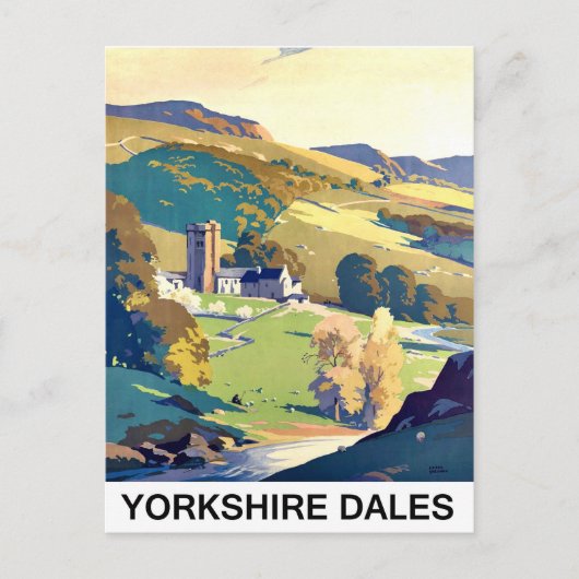 Yourkshire Dales landscape, vintage trip Briefkaart (Voorkant)