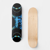 Yourname Blue Flames Whirl Skateboard (Voorkant)