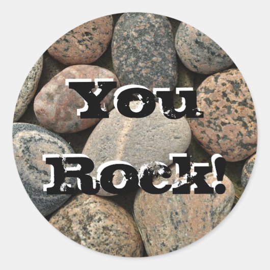 YouRock! Ronde Sticker (Voorkant)