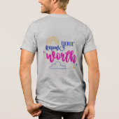 #YourOwnWorthT-Shirt Tri-Blend Shirt (Achterkant)