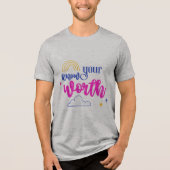 #YourOwnWorthT-Shirt Tri-Blend Shirt (Voorkant)