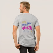 #YourOwnWorthT-Shirt Tri-Blend Shirt (Voorkant)