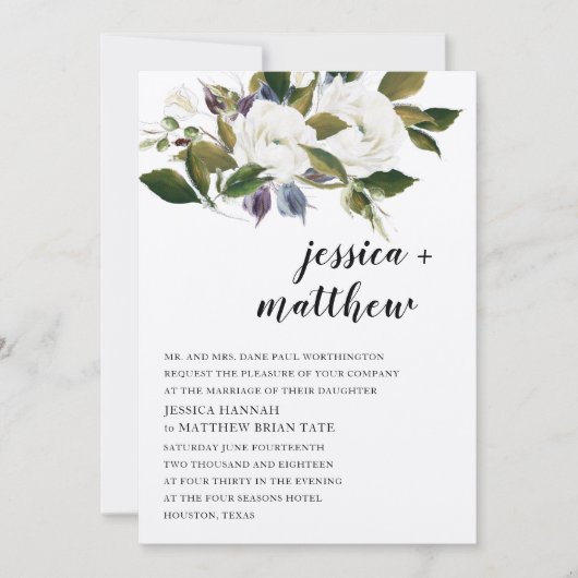 Yours Truly Wedding Invitation Kaart (Voorkant)