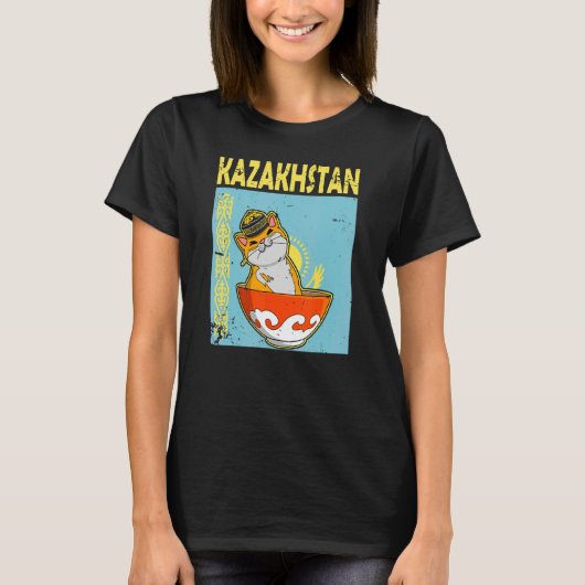 Yourta Republiek Kazachstan Qazaqstan Kazachse vla T-shirt (Voorkant)