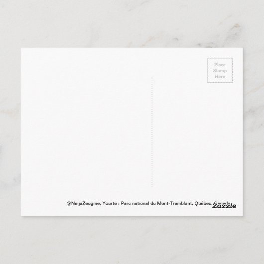 Yourte Briefkaart (Achterkant)